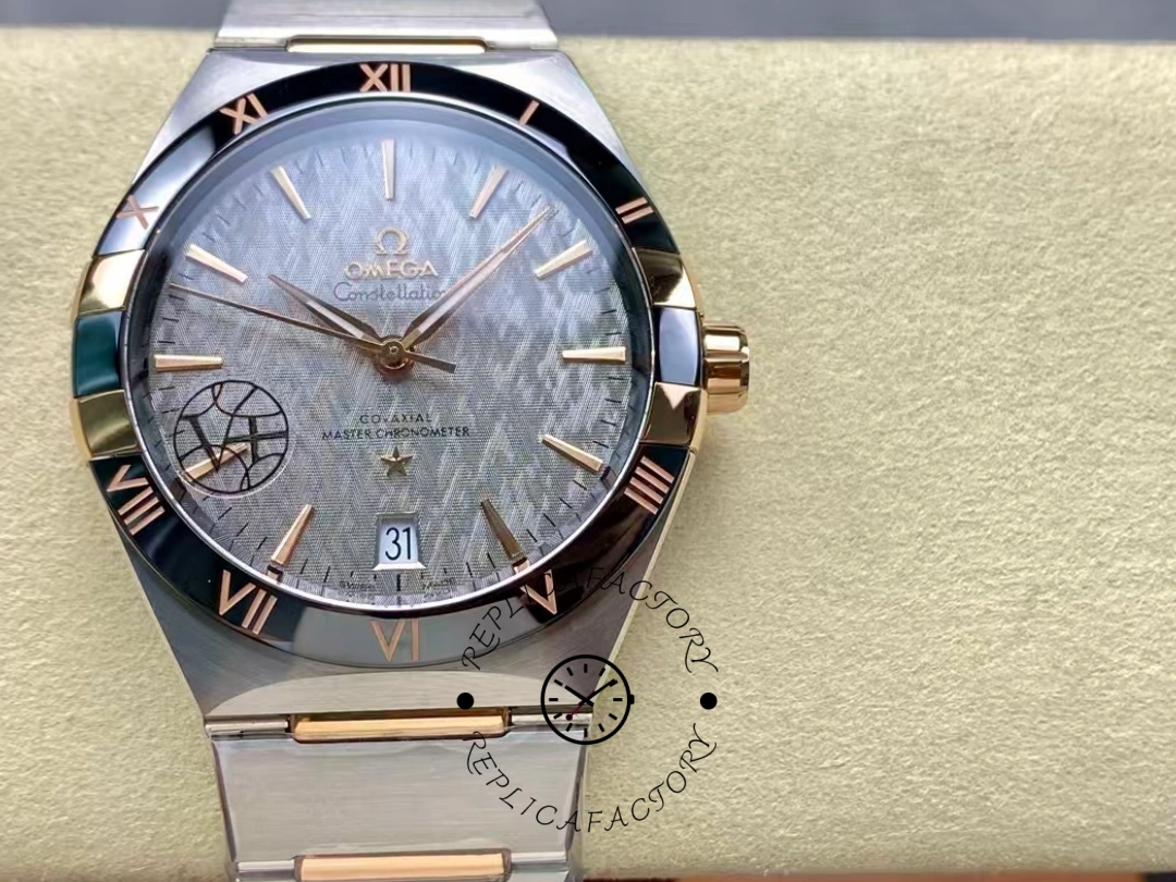 Luxury Omega Constellation 131.23.41.21.06.001 Replica Steel & Rose Gold 41mm Watch - QualitySwissReplica
