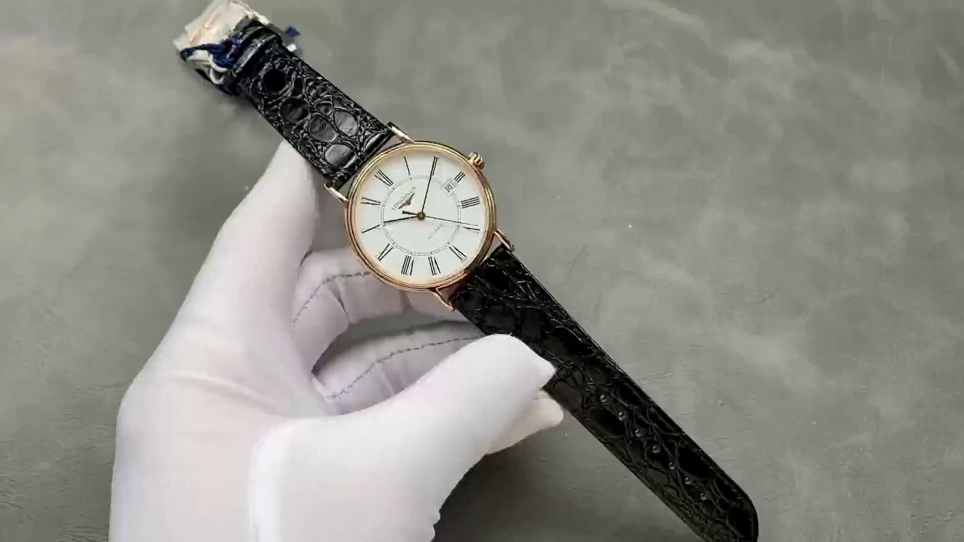 1:1 Clone Longines L4.787.8.11.4 Elegant Collection Classic Automatic Rose Gold - QualitySwissReplica