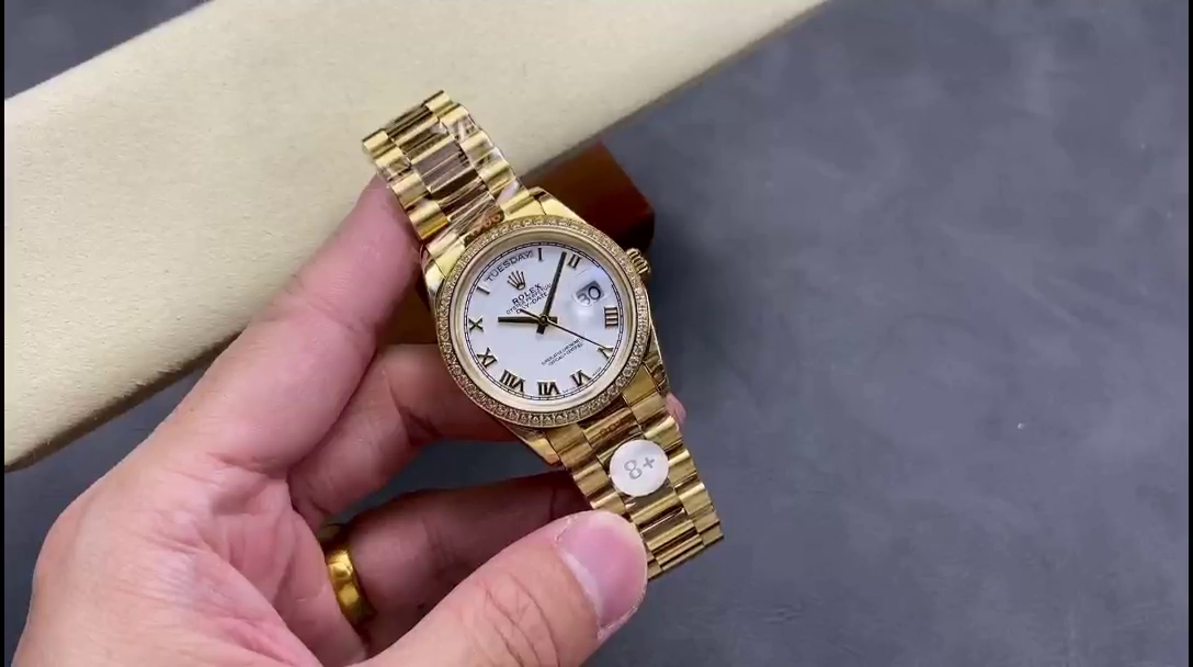 Rolex Day Date 36 Yellow Gold m128348rbr 0064 White Dial - QualitySwissReplica