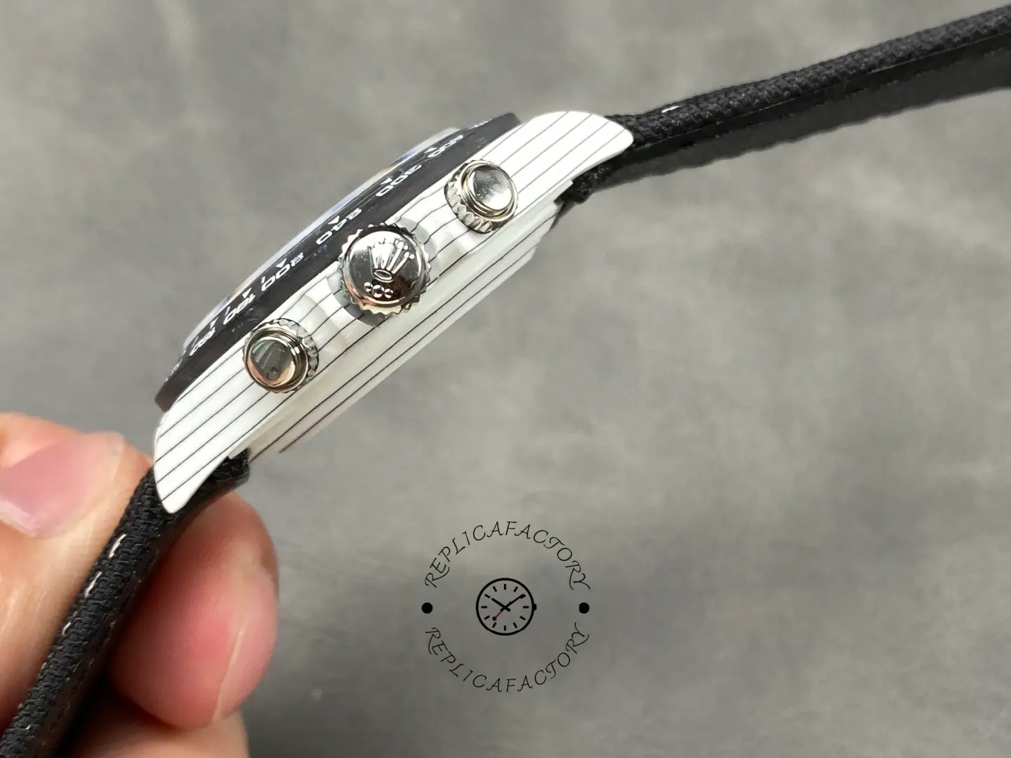 Replica Rolex Daytona IRBIS DiW White & Black Dial Black Nylon Strap 41mm - QualitySwissReplica