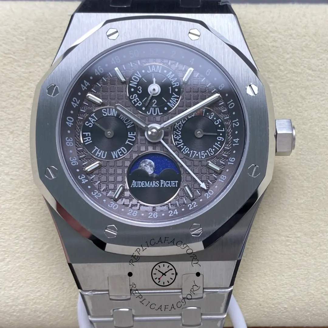 AP Royal Oak Perpetual Calendar Smoky Gray Dial 26574TI.OO.1220TI.01 Replica - QualitySwissReplica