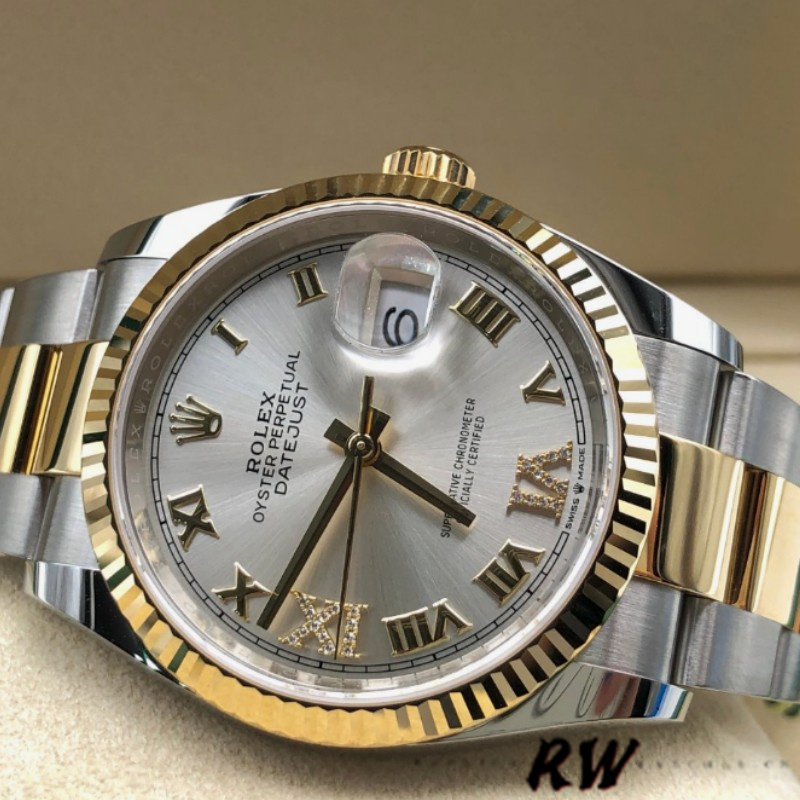Rolex Datejust 126233 Silver Roman Numeral Dial 36MM Unisex Replica Watch - QualitySwissReplica