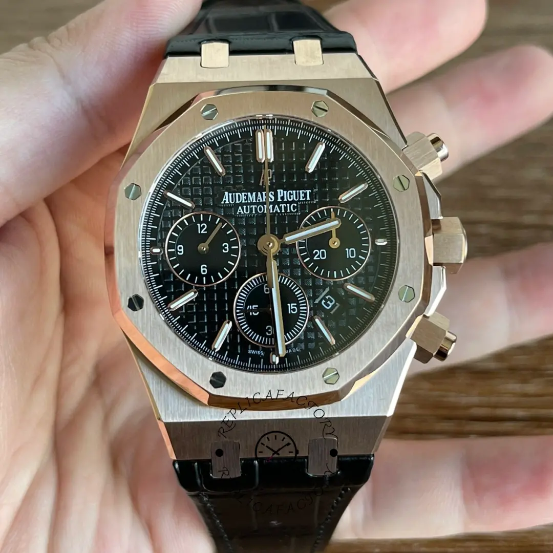 AP 1:1 Clone Royal Oak Chronograph 26320OR.OO.D002CR.01 Selfwinding Black Dial - QualitySwissReplica