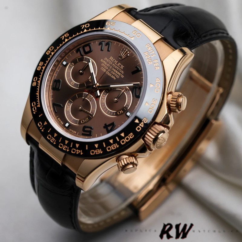 Rolex Cosmograph Daytona 116515 Chocolate Brown Dial 40mm Mens Replica Watch - QualitySwissReplica