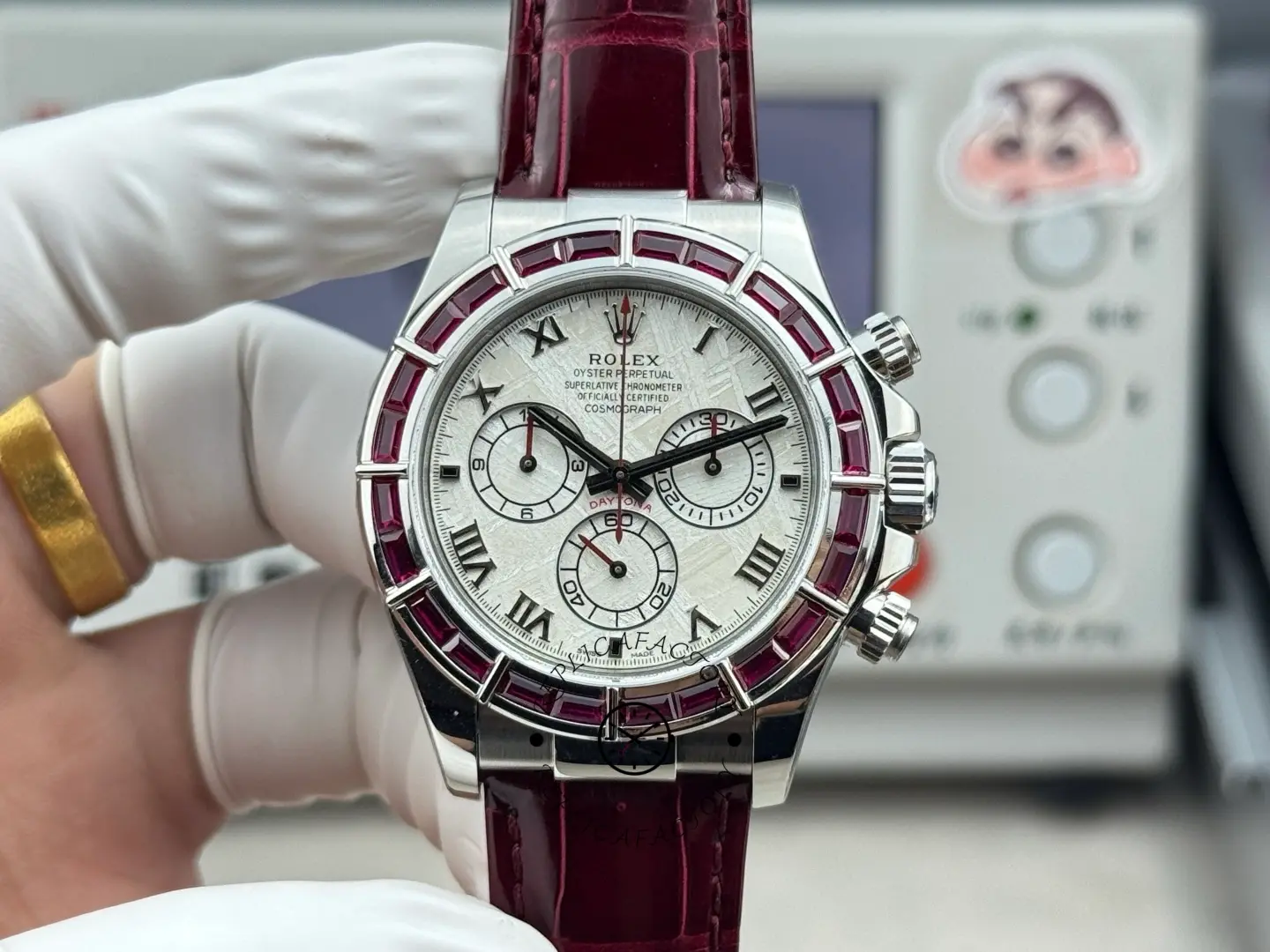 Rolex Daytona 116589SALV Ruby-Set Bezel Meteorite Dial 40mm Replica - QualitySwissReplica