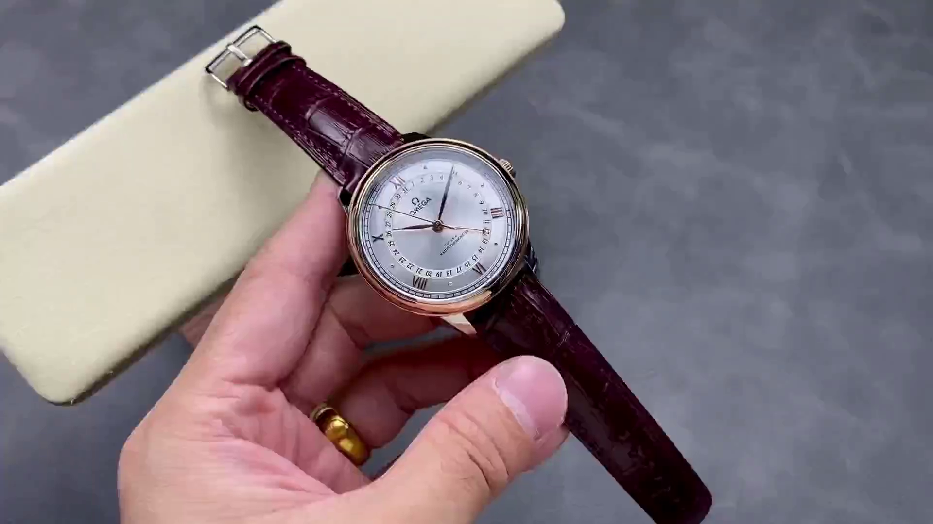 Omega De Ville Clone Prestige 42mm 434.23.42.22.02.001 Alligator Strap - QualitySwissReplica