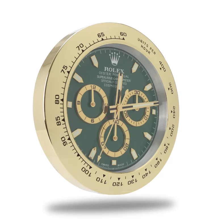Rolex Daytona Gold & Green Wall Clock - QualitySwissReplica