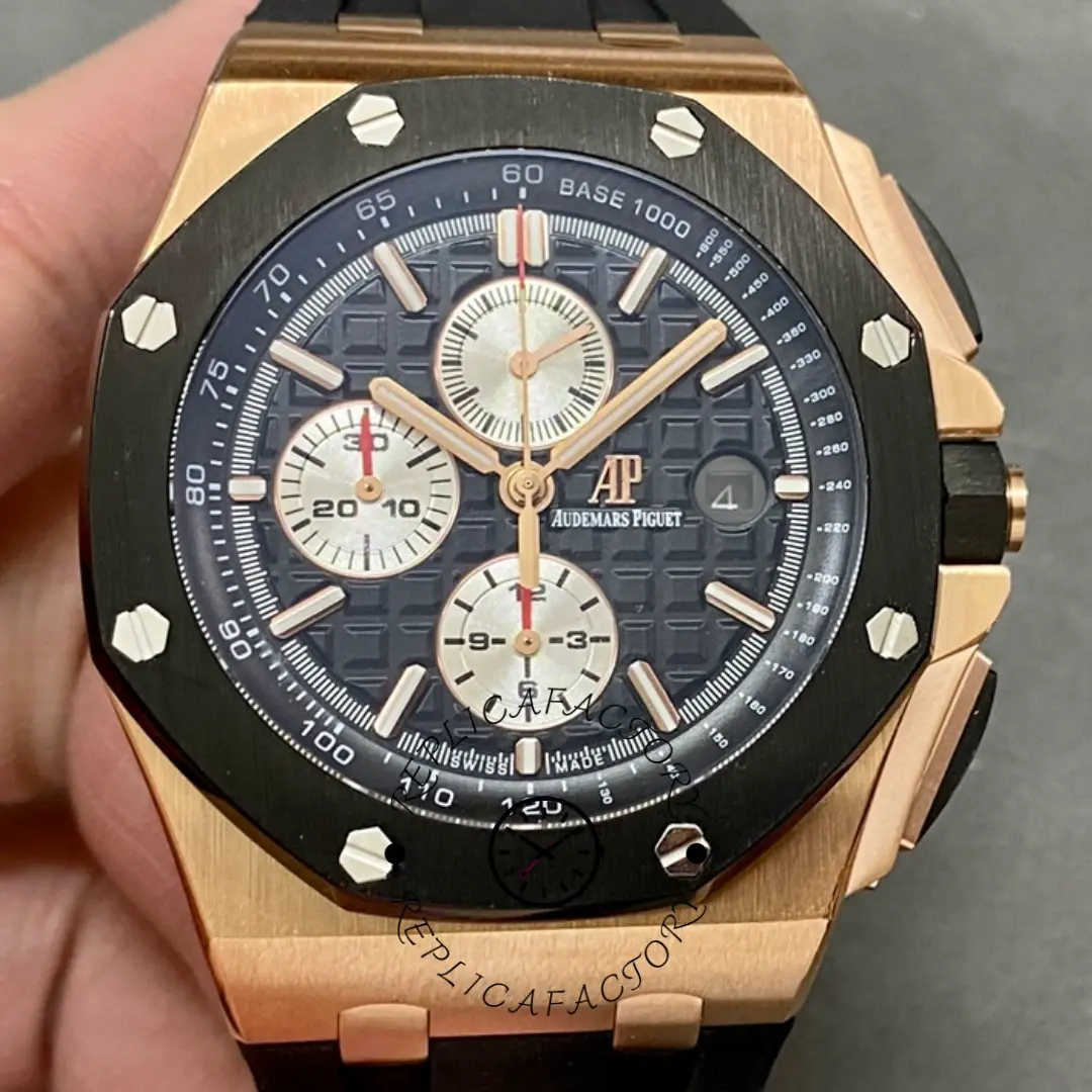 1:1 Clone AP Royal Oak Offshore Black Rubber 26401RO.OO.A002CA.01 Automatic 44 - QualitySwissReplica