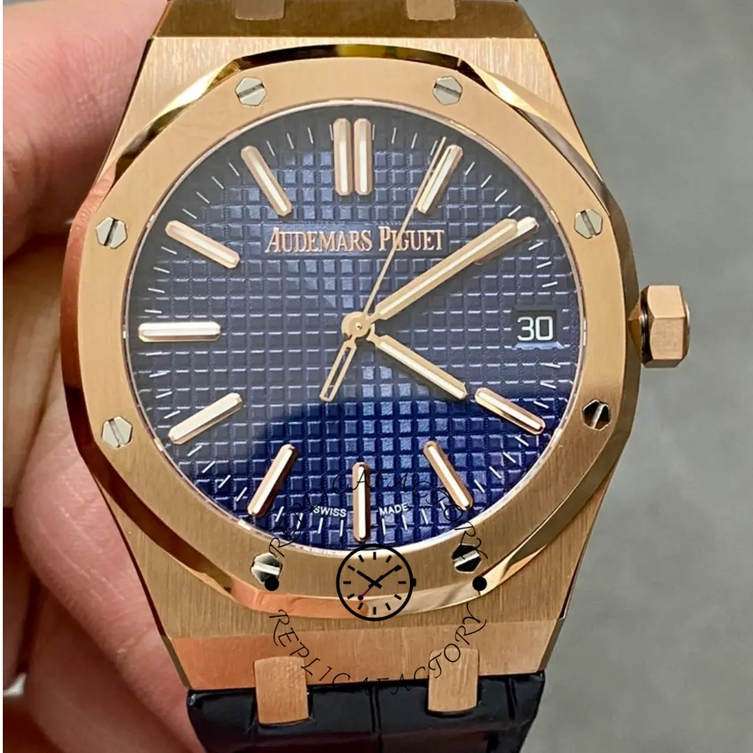 Replica AP Royal Oak 41 50th Anniversary Blue Strap 15510OR.OO.D315CR.01 - QualitySwissReplica
