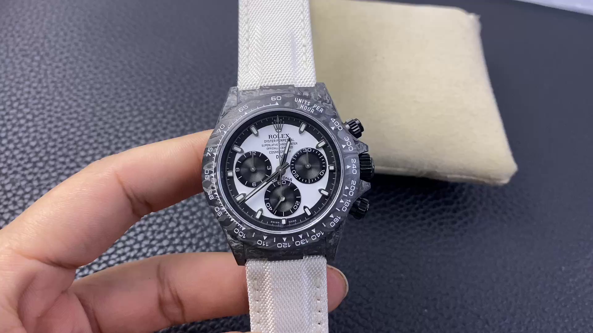 Rolex Daytona Cosmograph DIW Watch Factory Movement Designer 40 Carbonfiber - QualitySwissReplica
