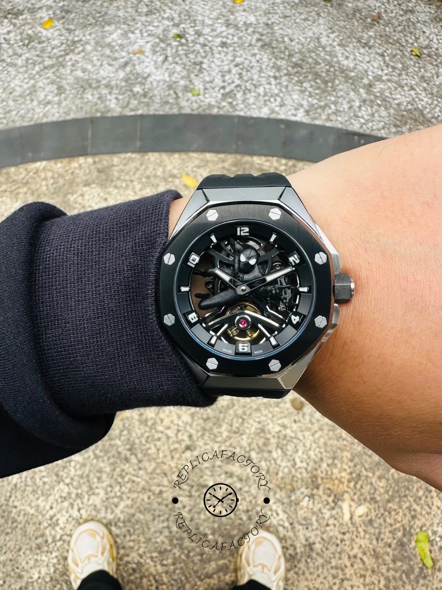 AP Royal Oak Concept Tourbillon 26632CN.OO.D100CA.01 Black Suit Spider-man - QualitySwissReplica