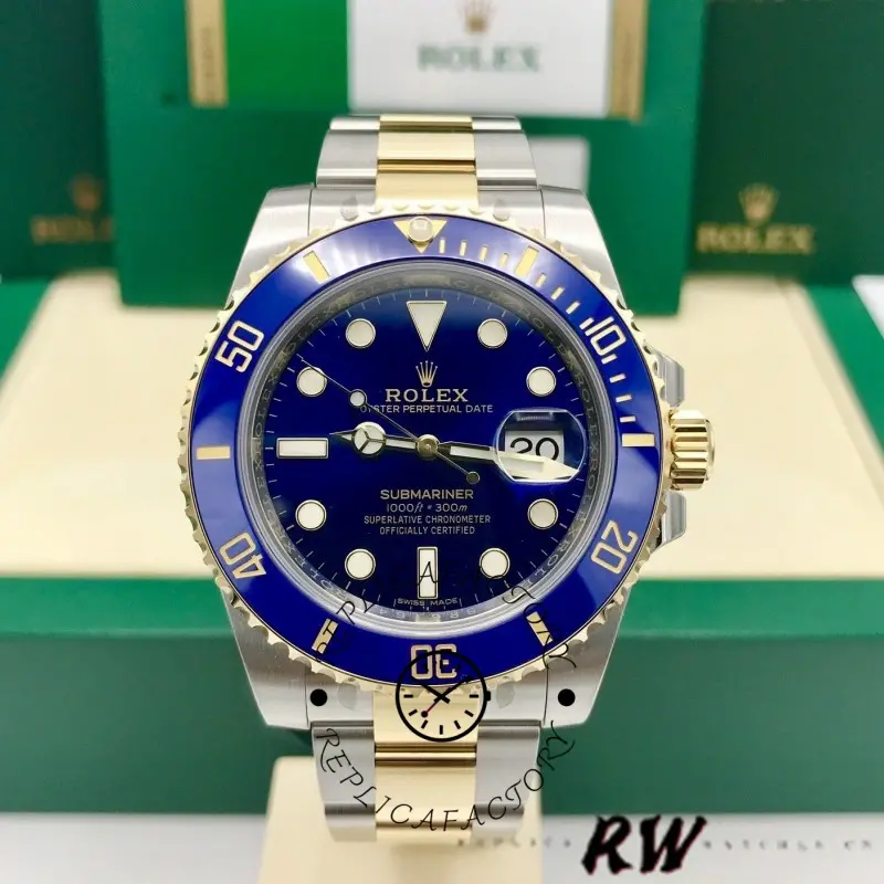 Rolex Submariner Date 16613 Blue Dial 40mm Mens Replica Watch - QualitySwissReplica