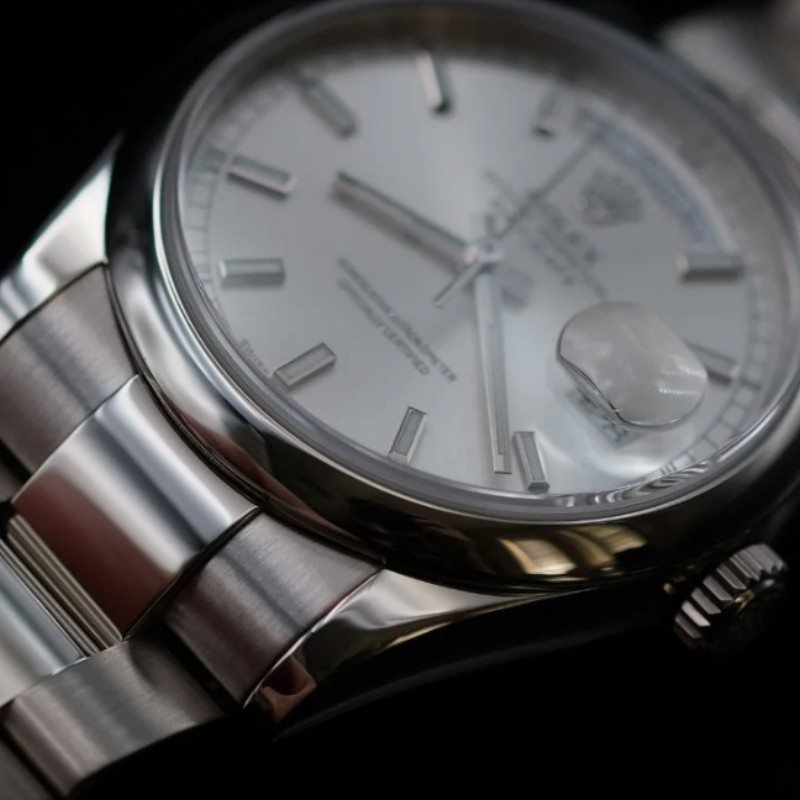 Rolex Day-Date 118209 Silver Dial 36mm Unisex Replica Watch - QualitySwissReplica