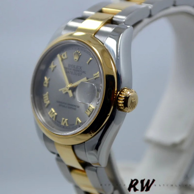 Rolex Datejust 179163 Grey Dial Domed Dezel 26MM Lady Replica Watch - QualitySwissReplica