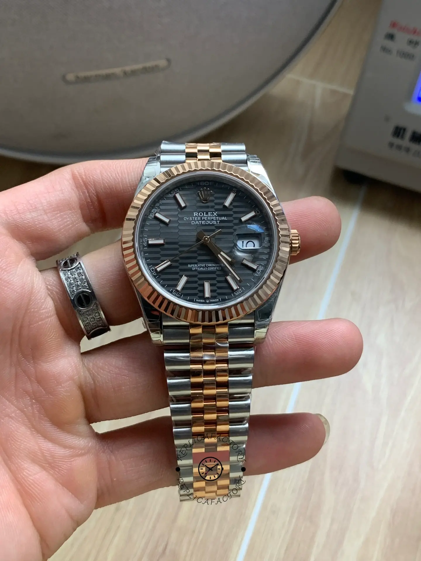 Rolex Datejust Grey Fluted Motif Dial m126331 0020 Mens Watch - QualitySwissReplica