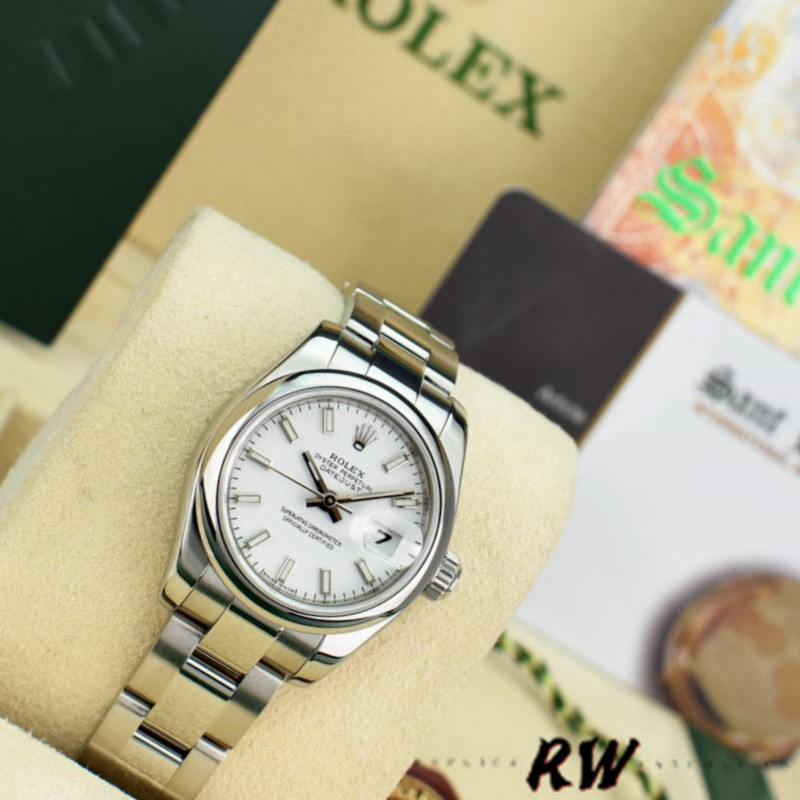 Rolex Datejust 179160 Domed Bezel White Index Dial 26MM Lady Replica Watch - QualitySwissReplica