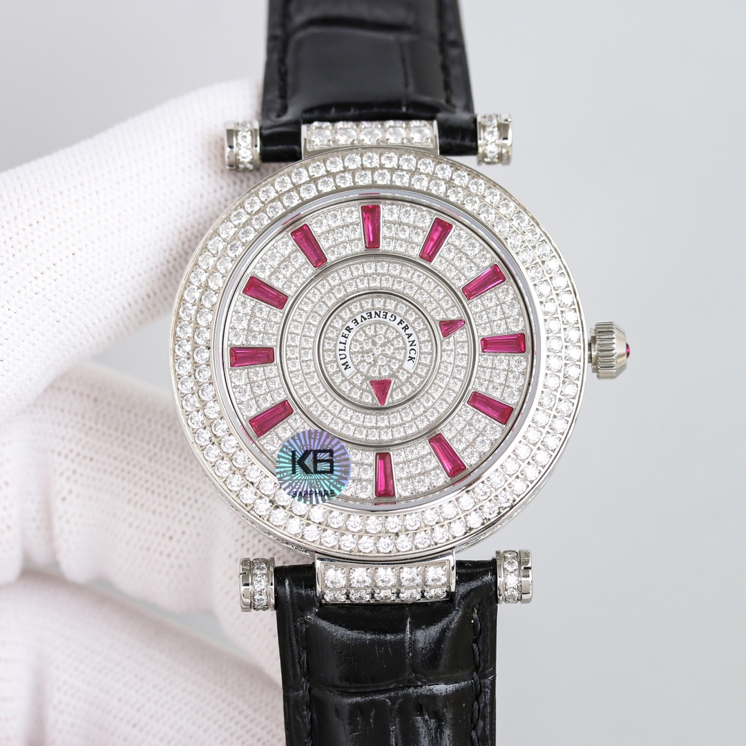 Franck Muller Double Mystery Ruby Diamond DM 42 D 2R CD Master of Complications Silver - QualitySwissReplica