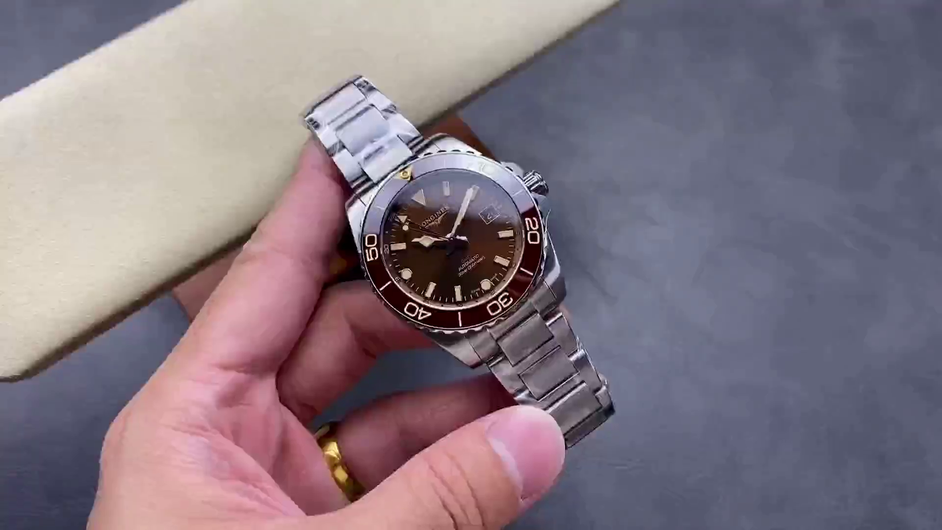 Longines 1:1 Clone HydroConquest GMT 41 Automatic L3.790.4.66.6 Brown Dial - QualitySwissReplica