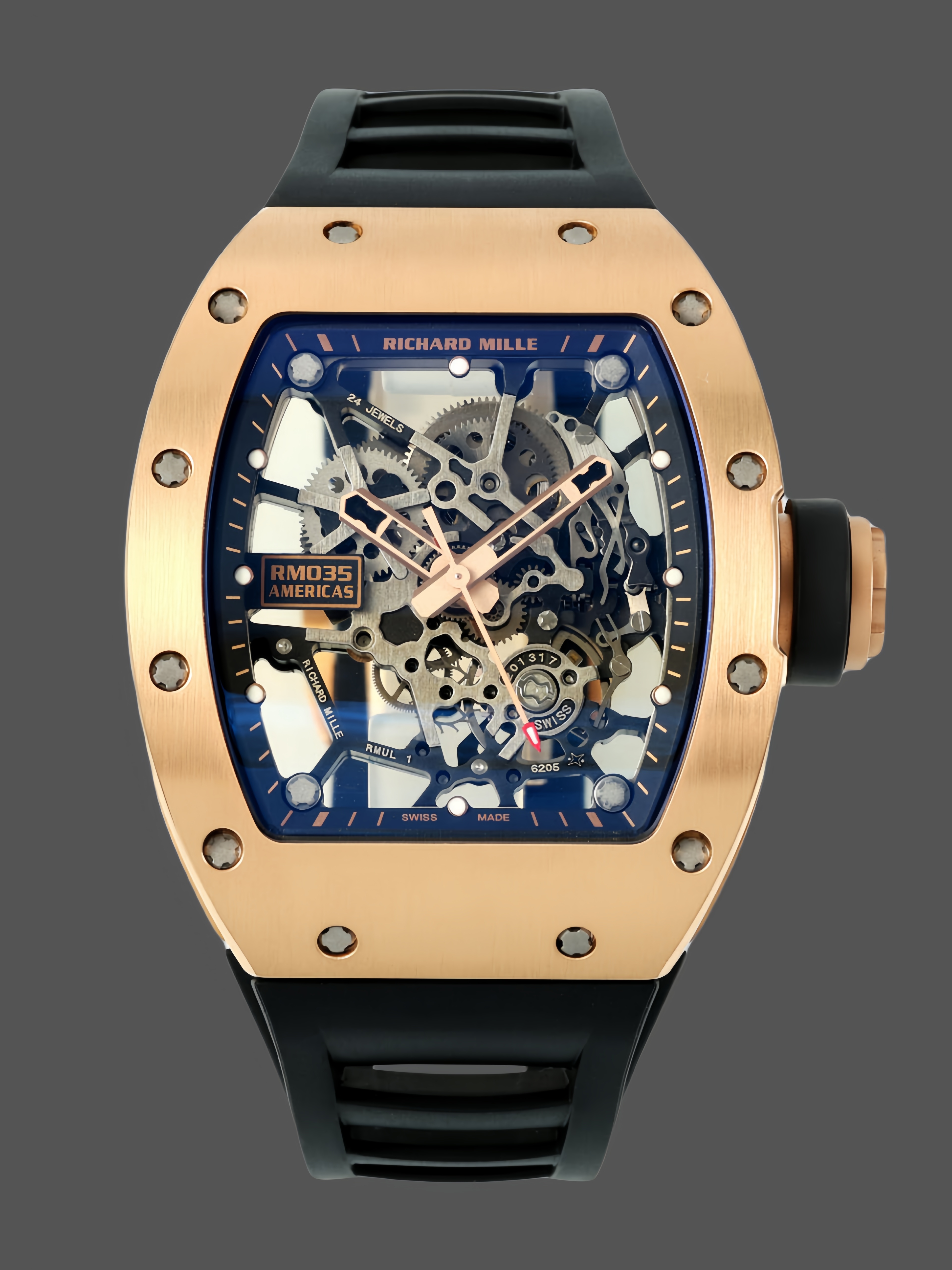 Richard Mille RM 035 Black Toro Nadal Rose Gold Replica Watch - QualitySwissReplica