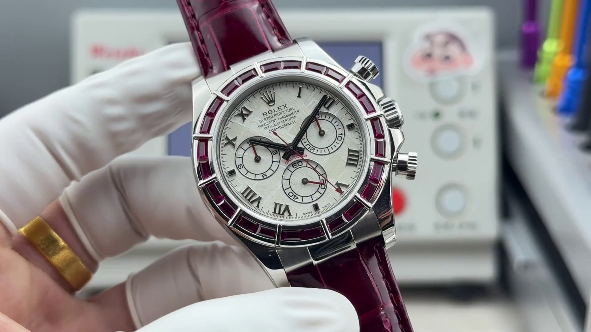 Rolex Daytona 116589SALV Ruby-Set Bezel Meteorite Dial 40mm Replica - QualitySwissReplica
