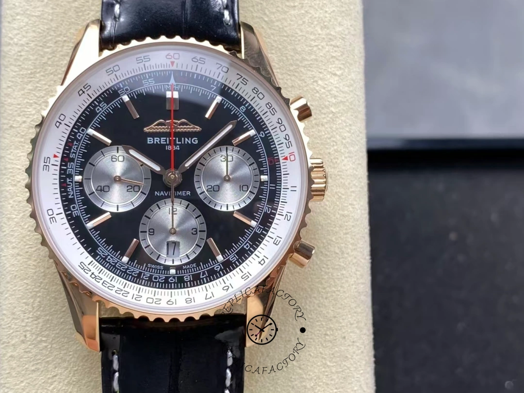 Breitling Navitimer B01 Rose Gold 43MM RB0138211B1P1 Replica - QualitySwissReplica