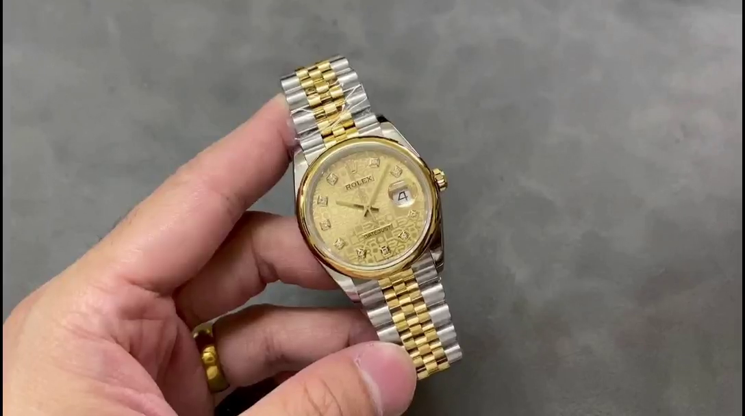 Rolex Datejust 36 Champagne Diamond 116203 0173 Women's Watch - QualitySwissReplica