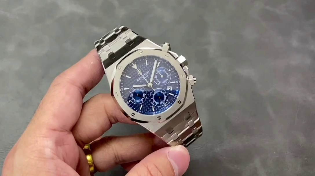 AP 25860ST.OO.1110ST.04 Replica Royal Oak Chrono 39mm Kasparov Steel Bracelet - QualitySwissReplica