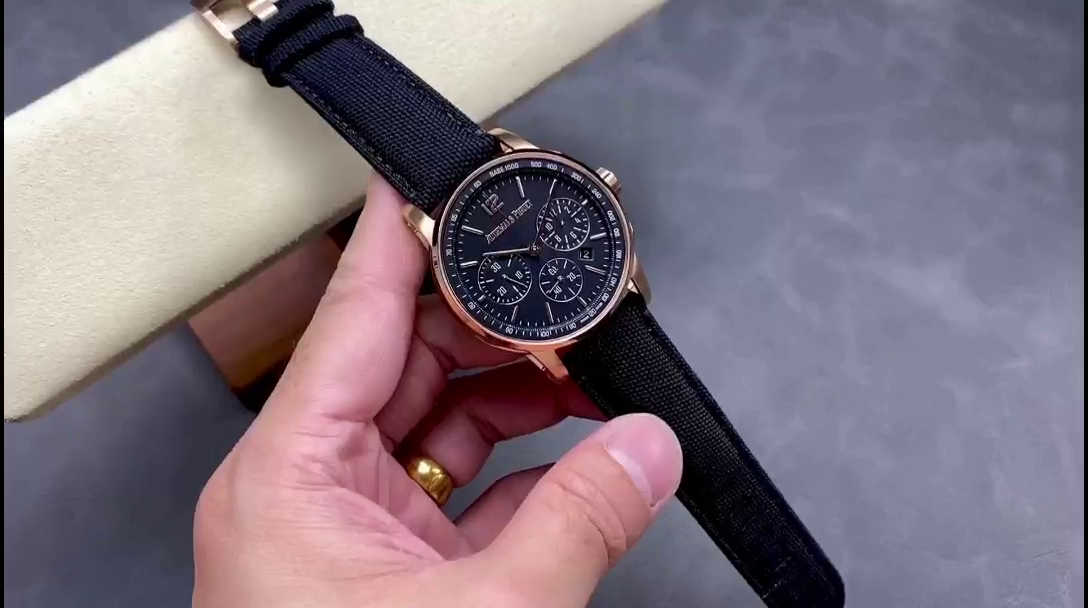 AP CODE 11.59 Replica 26393OR.OO.A002KB.01 Chronograph 41 Black Strap - QualitySwissReplica