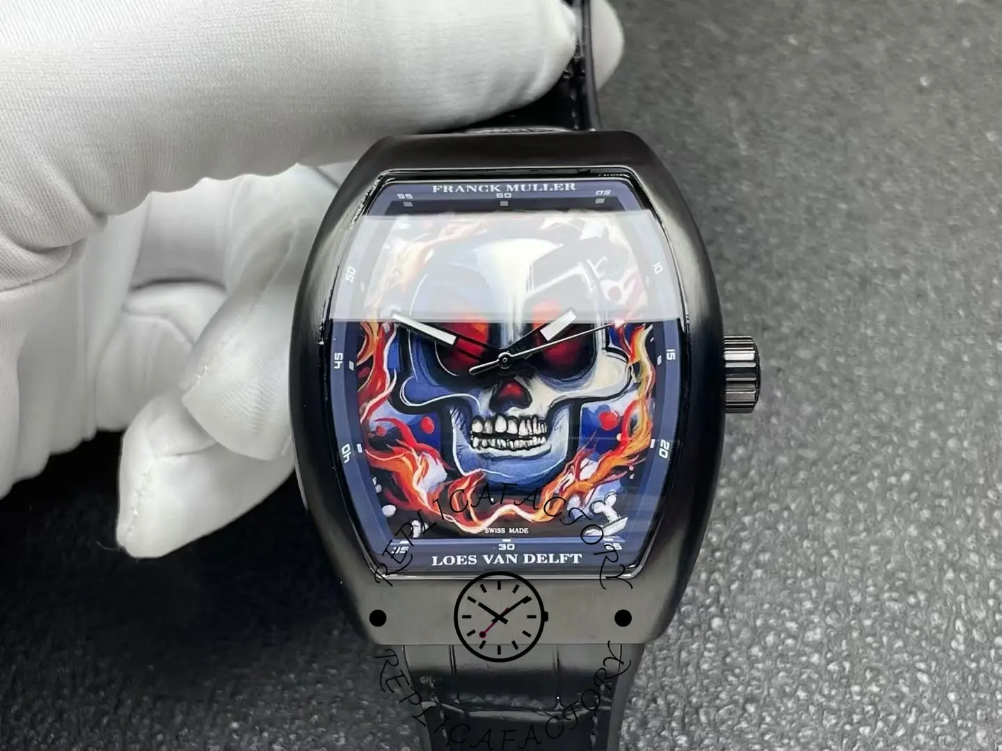 Franck Muller V43-SC-LVD-SKULLY TT Replica Vanguard Skully Watch - QualitySwissReplica