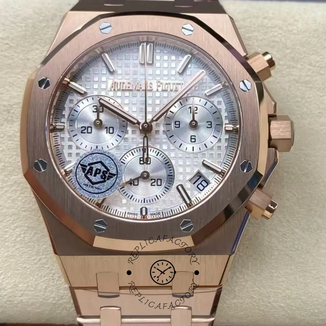 AP Royal Oak 26240OR.OO.1320OR.07 Chronograph 41 Replica Rose Gold Watch - QualitySwissReplica