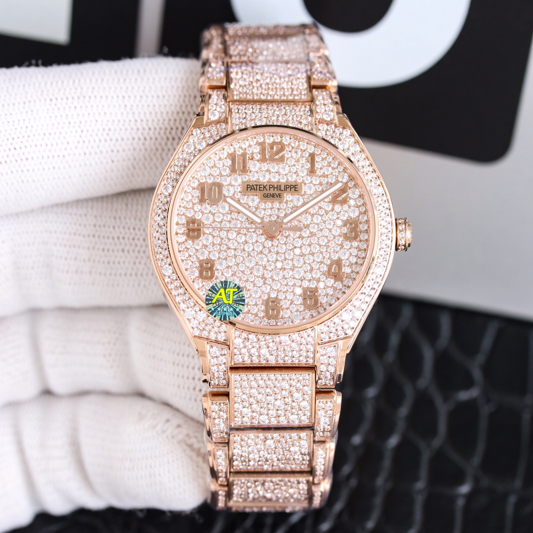 Patek Philippe Twenty~4 Automatic Haute Joaillerie Rose Gold 7300 1450R 001 - QualitySwissReplica