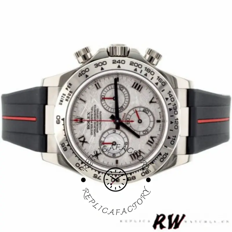 Rolex Daytona 116519MT Meteorite Dial RubberB Strap 40mm Mens Replica Watch - QualitySwissReplica