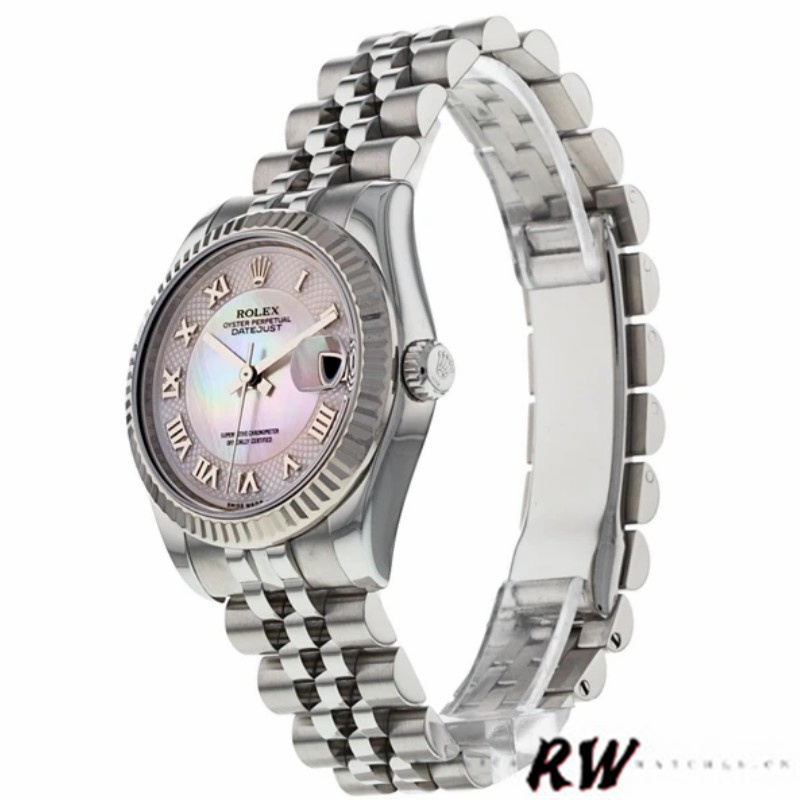 Rolex Datejust 179174 Decorated Mother Of Pearl Dial Fluted Bezel 26MM Lady Replica Watch - QualitySwissReplica