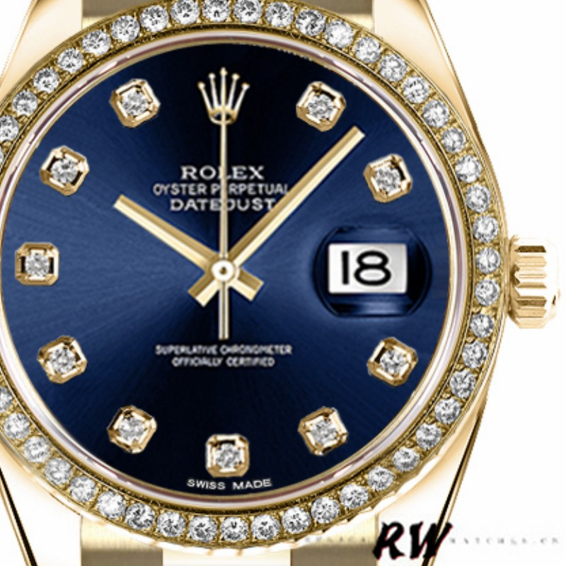 Rolex Datejust 179138 Blue Diamond Dial 26MM Lady Replica Watch - QualitySwissReplica