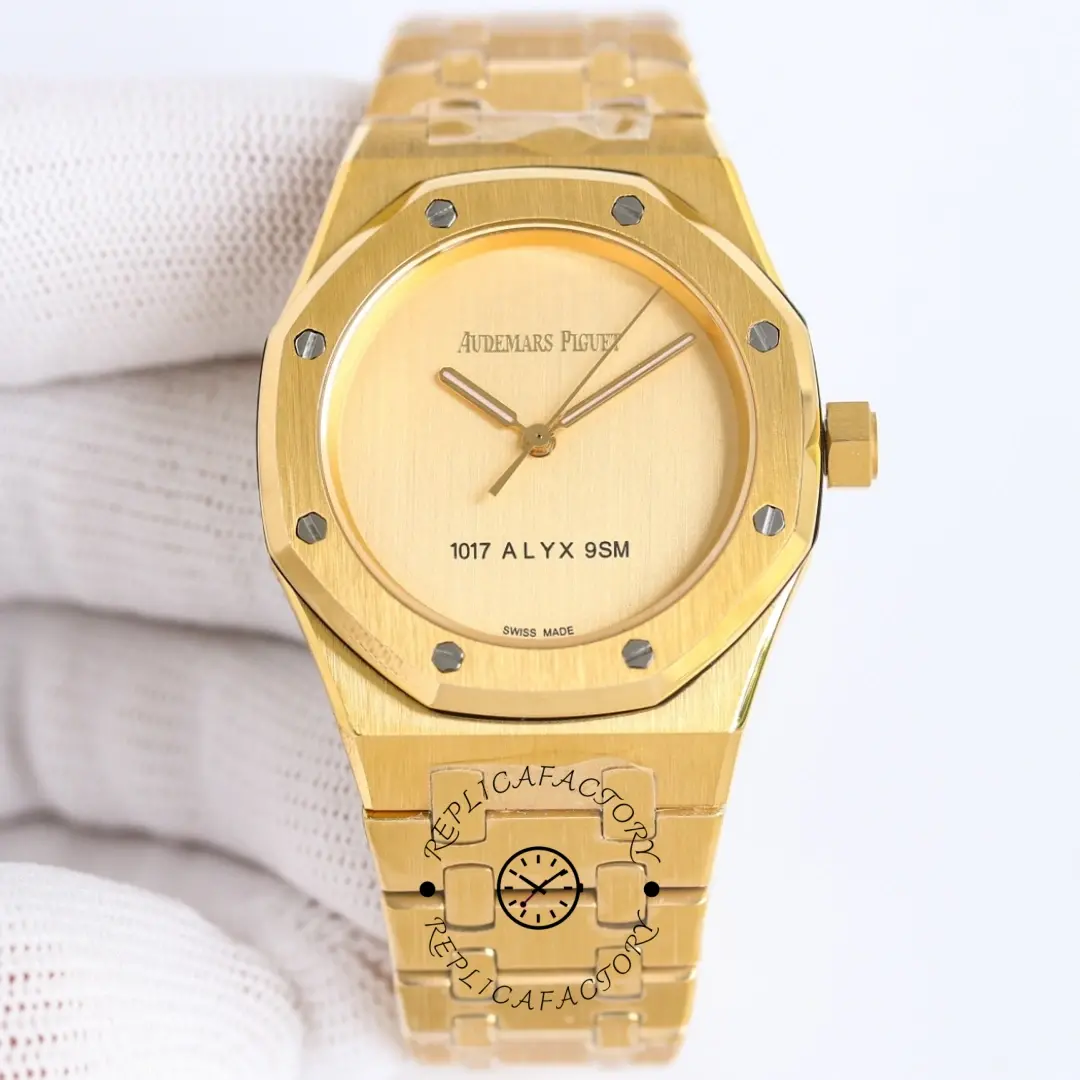 AP 15550BA.OO.1356BA.02 Royal Oak Replica 1017 ALYX 9SM 37 Yellow Gold - QualitySwissReplica