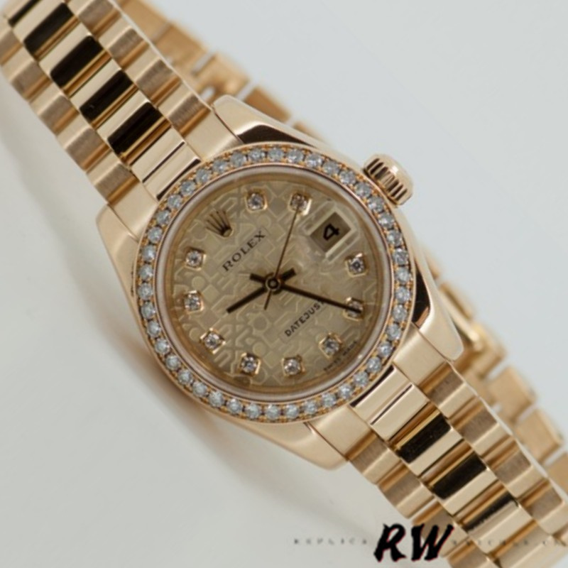 Rolex Datejust 179138 Champagne Jubilee Dial 26MM Lady Replica Watch - QualitySwissReplica