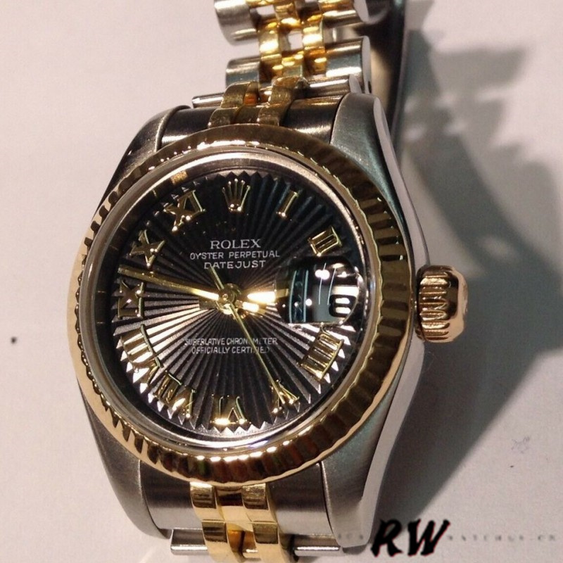 Rolex Datejust 179173 Sunbeam Silver Dial Fluted Bezel 26MM Lady Replica Watch - QualitySwissReplica
