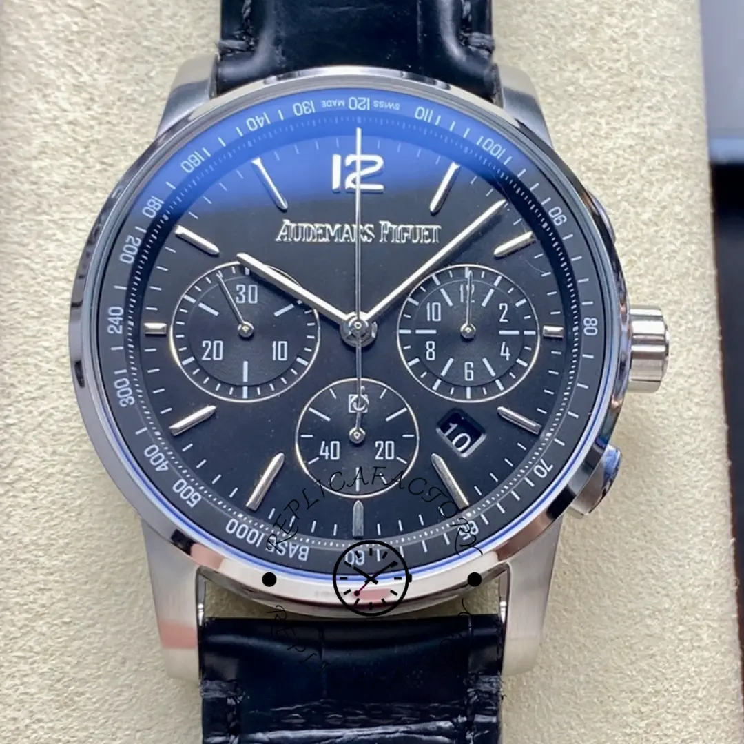 AP CODE 11.59 White Gold Replica Black Alligator 26393BC.OO.A002CR.01 - QualitySwissReplica