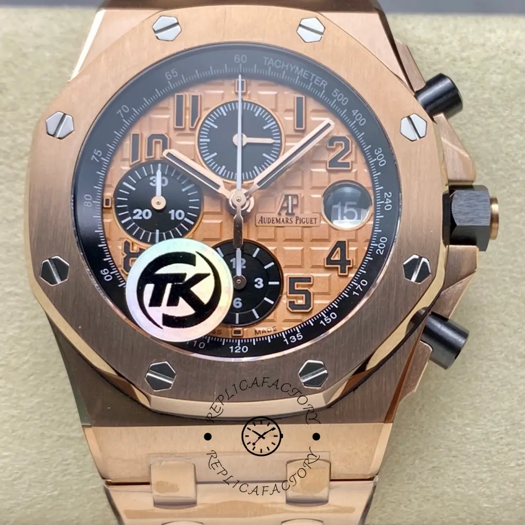 1:1 Clone AP Royal Oak Offshore 26470OR.OO.1000OR.01 Chronograph Rose Gold 42mm - QualitySwissReplica