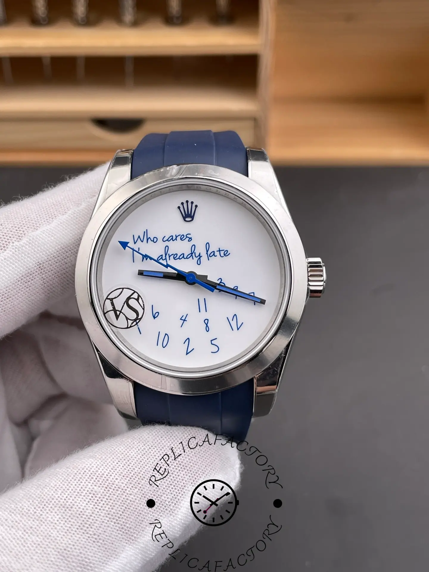 1:1 Clone Rolex Milgauss 116400 Who Cares I'm Already Late - QualitySwissReplica