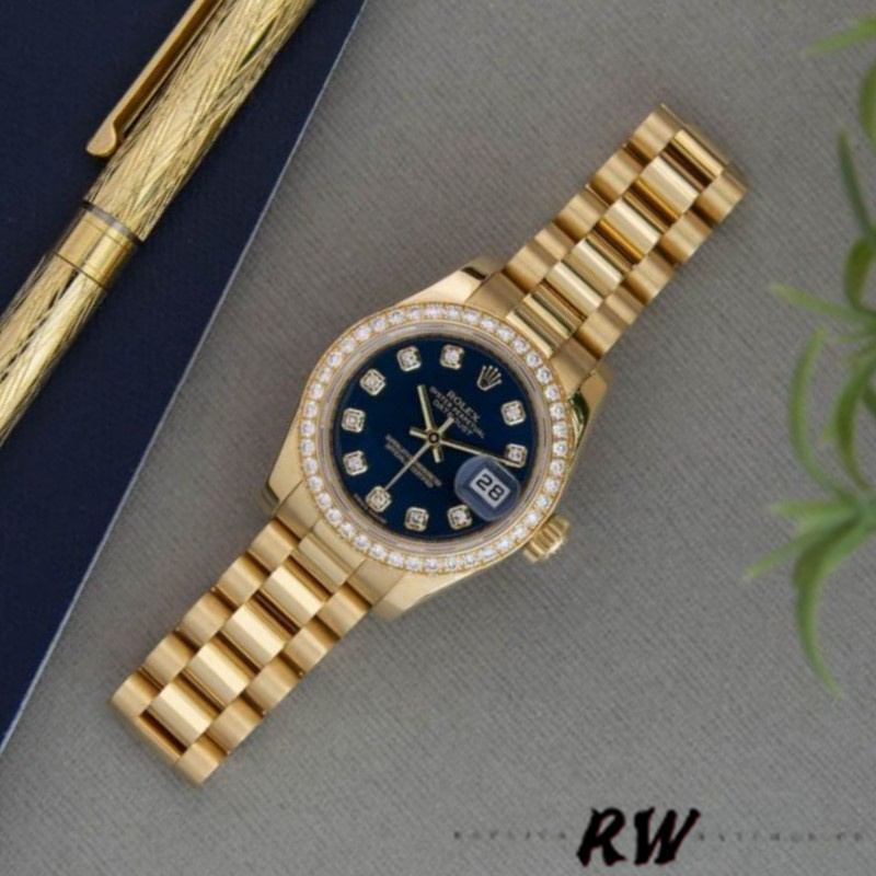 Rolex Datejust 179138 Blue Diamond Dial 26MM Lady Replica Watch - QualitySwissReplica