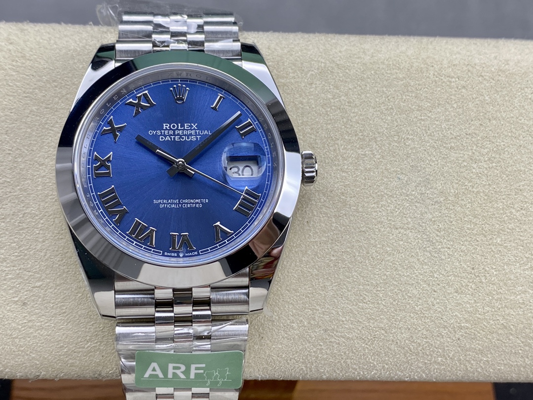 Rolex Datejust 41 Stainless Steel Blue Roman Dial Jubilee Bracelet M126300 0018 Men's Watch - QualitySwissReplica
