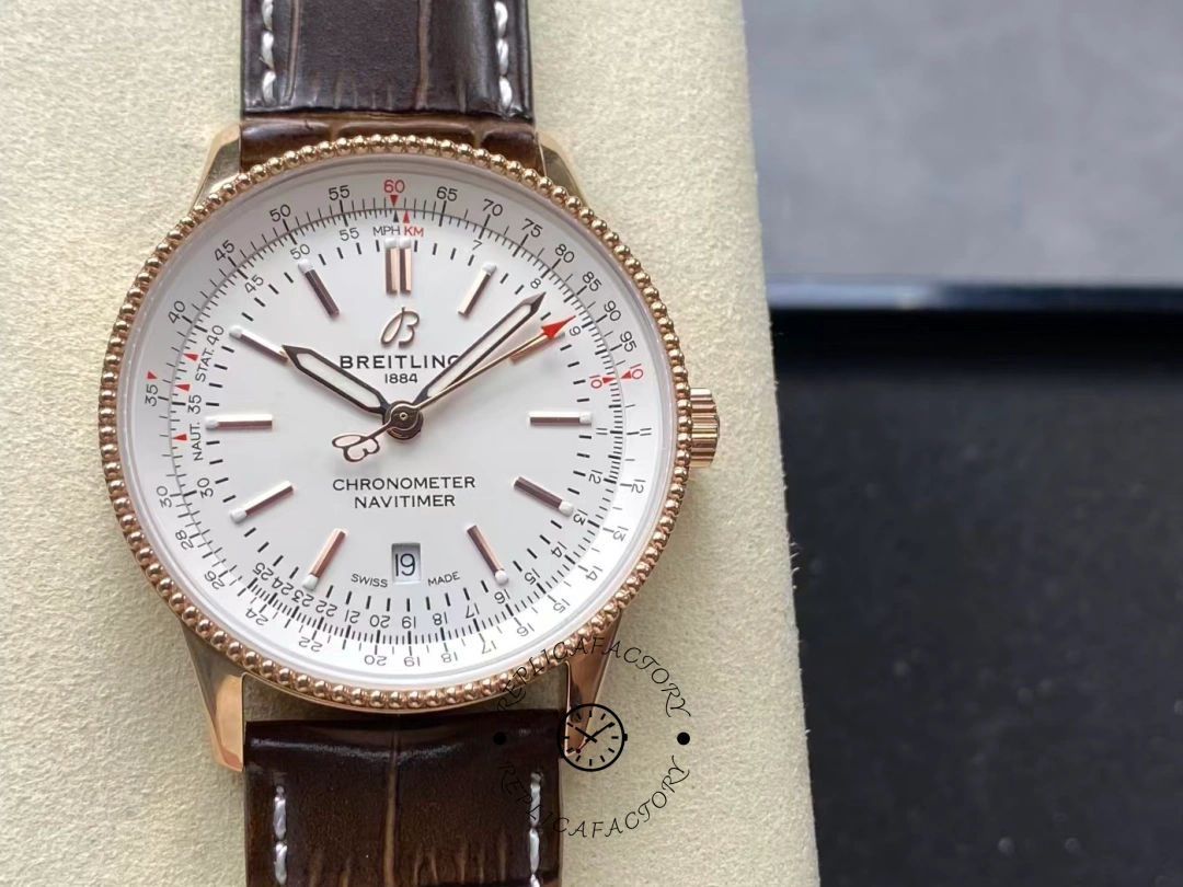 Breitling Navitimer Automatic 41 Rose Gold R17326211G1P1 Replica Men's Casual Watch - QualitySwissReplica