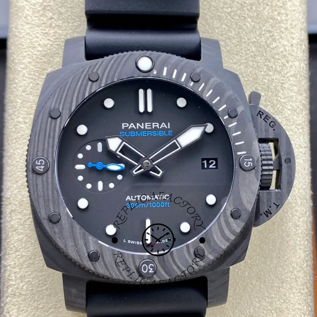 Panerai Submersible 1:1 Clone 42 Carbon PAM02231 Automatic Blue Dial - QualitySwissReplica
