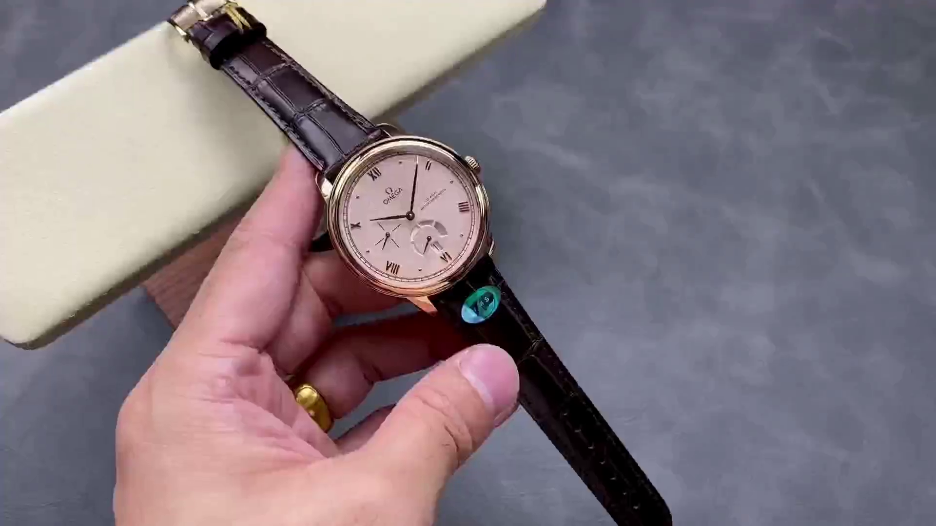 Omega De Ville Prestige 41mm 434.23.41.21.09.001 Rose Gold Case Replica - QualitySwissReplica