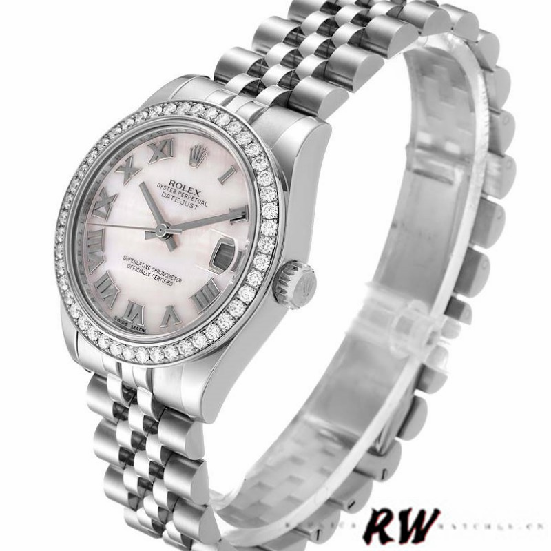 Rolex Datejust 178384 Pink Mother of Pearl Dial 31MM Lady Replica Watch - QualitySwissReplica