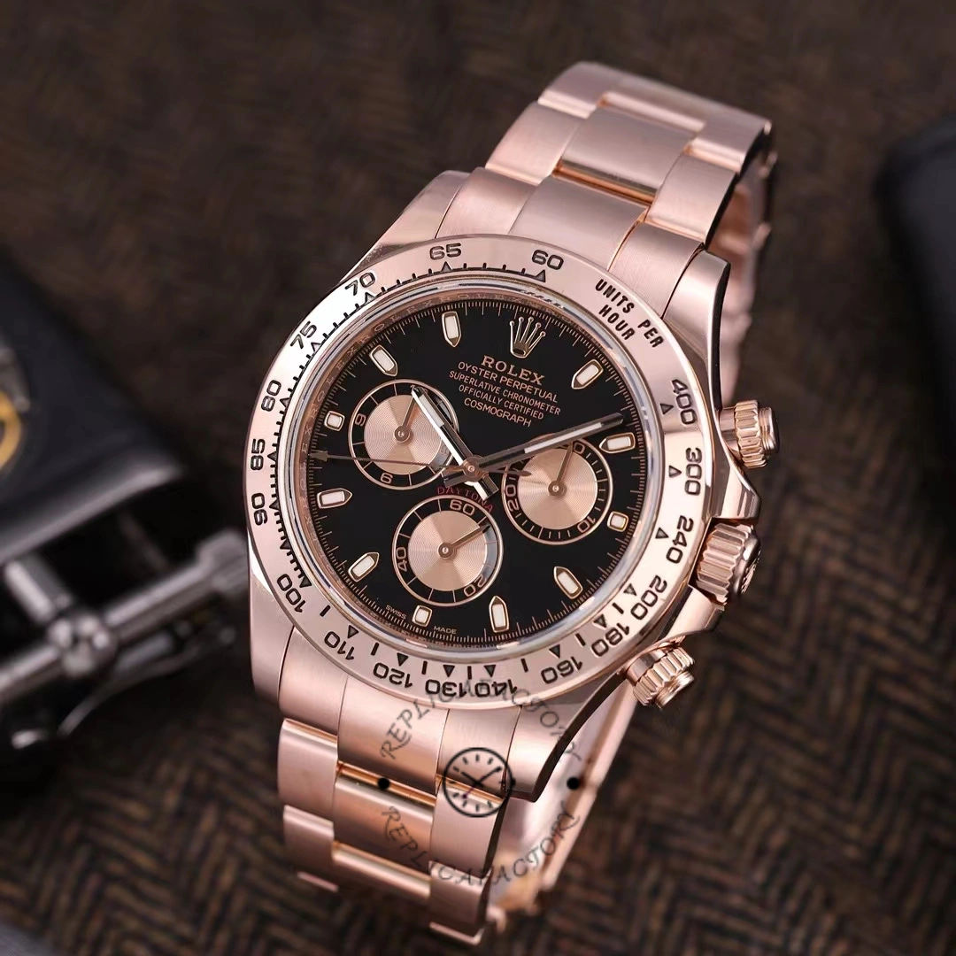 Rolex Daytona 116505 Rose Gold Black Baton Dial - QualitySwissReplica