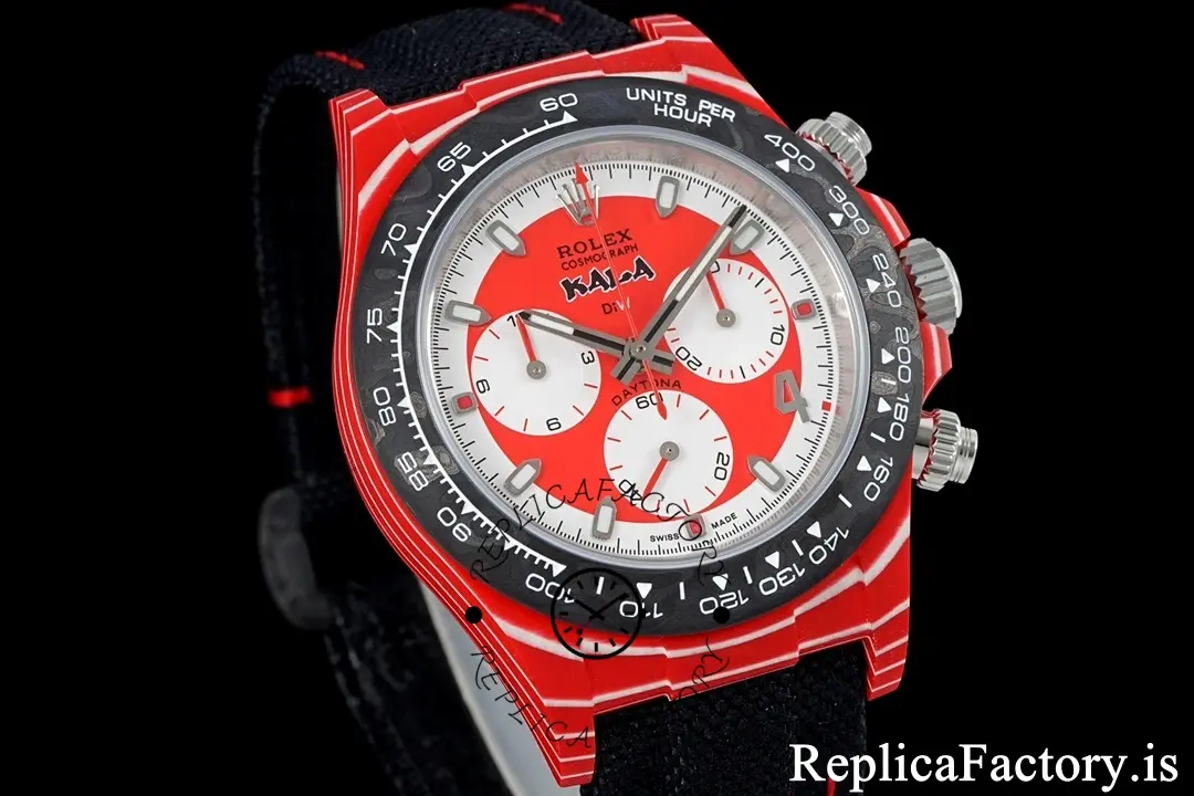 Rolex Daytona Diw x Kakha Kaladze Customised Oyster Red Quartz Carbon Fiber 40mm - QualitySwissReplica
