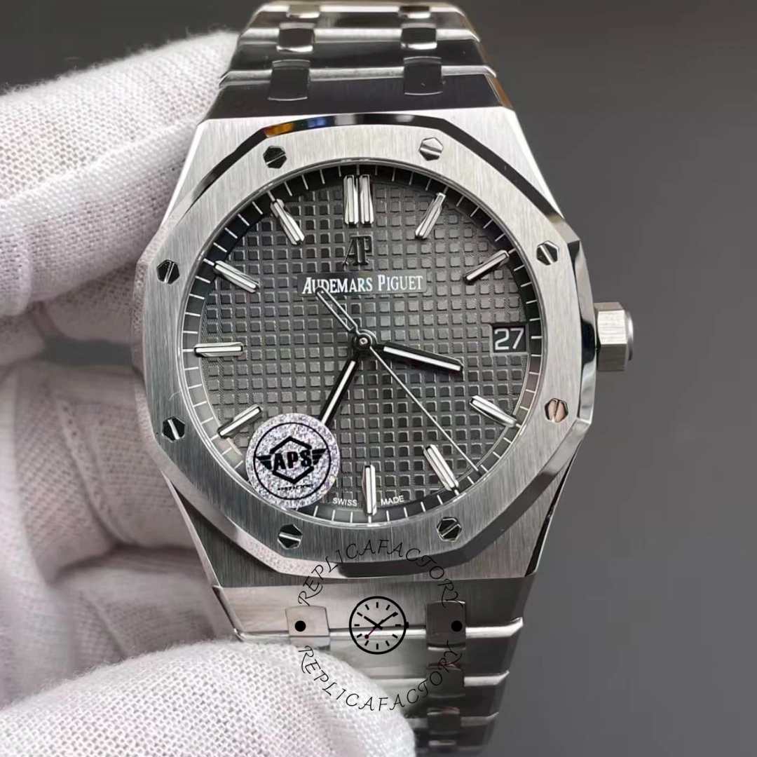 AP 15500ST.OO.1220ST.02 Royal Oak 41 Gray Dial Replica Watch - QualitySwissReplica