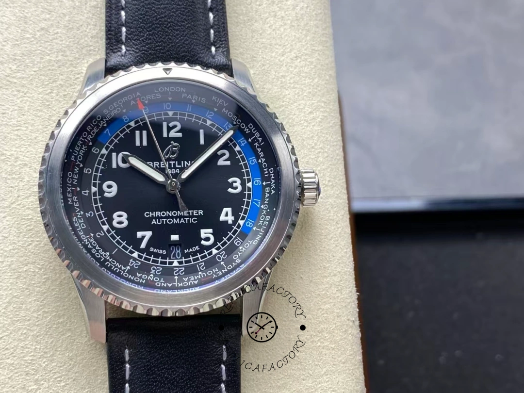 Breitling Aviator 8 B35 Automatic Unitime 43 AB3521U41B1P1 Replica City Ring - QualitySwissReplica